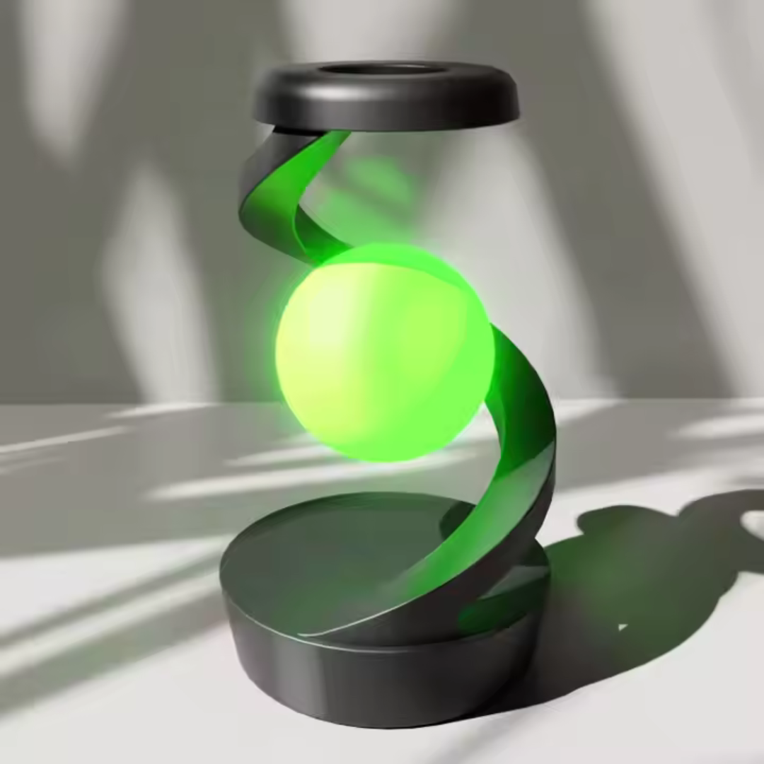 Lámpara de levitación giratoria con carga inalámbrica, decoración romántica para el hogar, RGB luz nocturna, lámpara de noche recargable