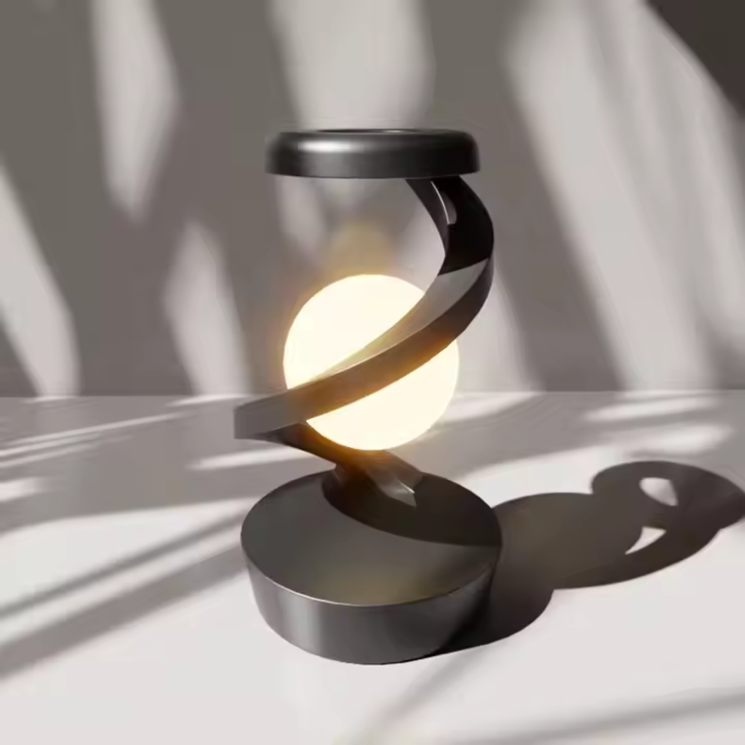 Lámpara de levitación giratoria con carga inalámbrica, decoración romántica para el hogar, RGB luz nocturna, lámpara de noche recargable