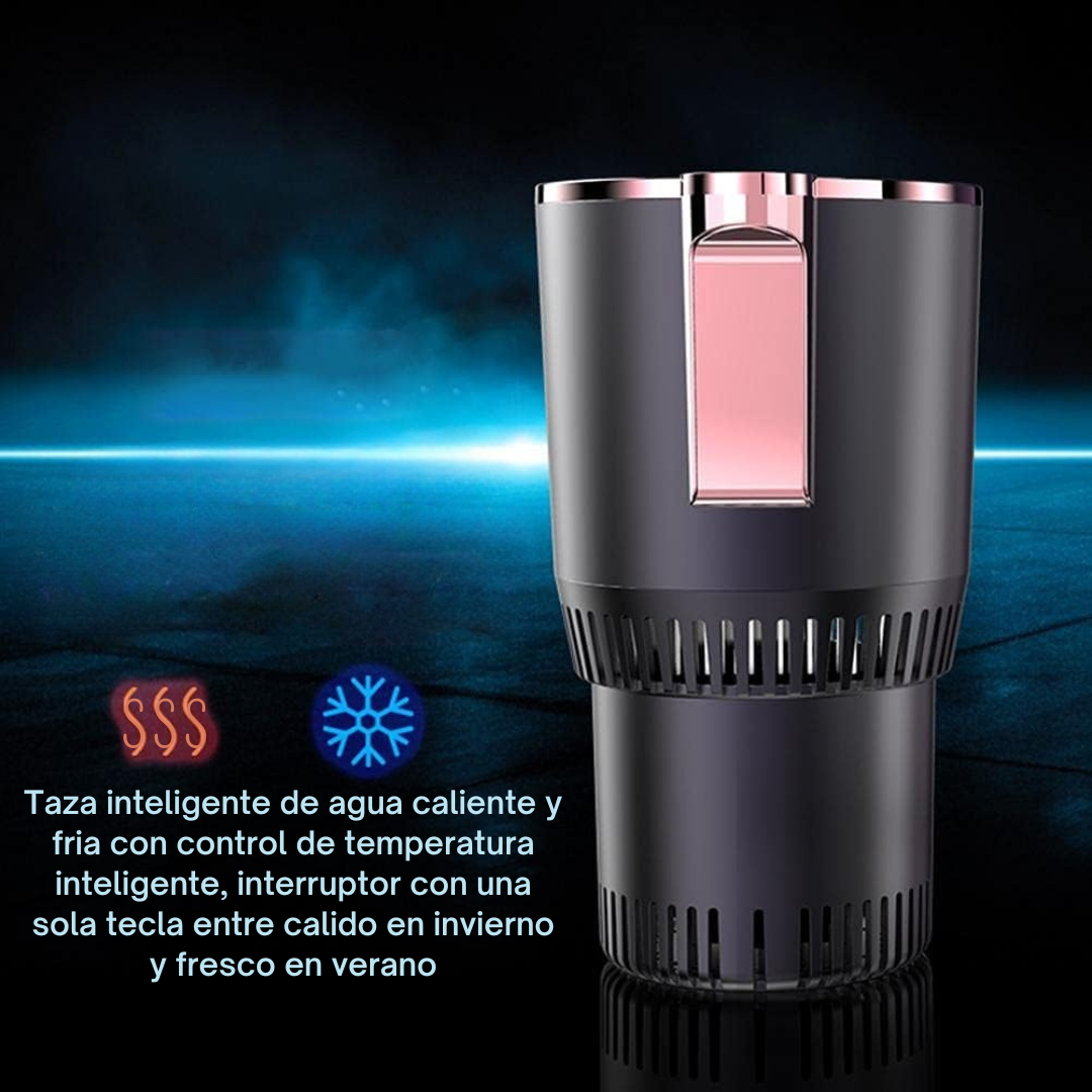 Taza Inteligente 2 en 1 PORTATIL, pantalla LED, TACTIL refrigera y calienta las bebidas