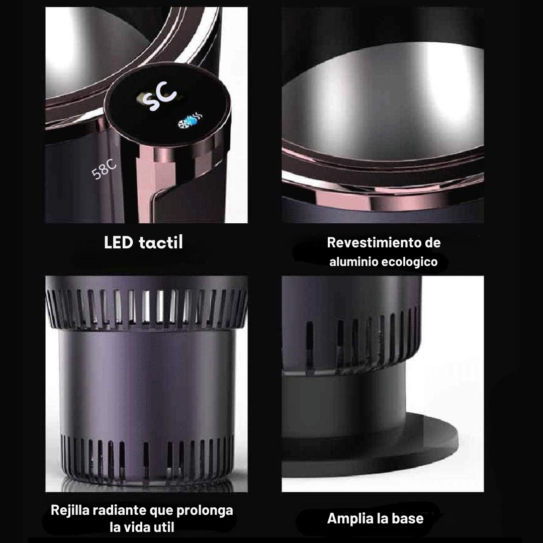 Taza Inteligente 2 en 1 PORTATIL, pantalla LED, TACTIL refrigera y calienta las bebidas