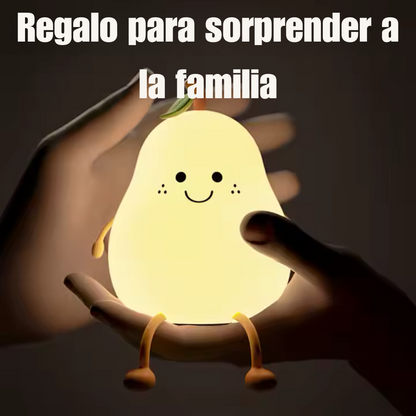 Luz De noche para niños, Linda lámpara De pera De guardería De silicona, recargable Lampara Led De Noche Fruta De Pera