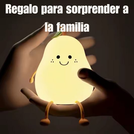 Luz De noche para niños, Linda lámpara De pera De guardería De silicona, recargable Lampara Led De Noche Fruta De Pera