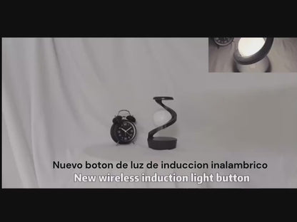 Lámpara de levitación giratoria con carga inalámbrica, decoración romántica para el hogar, RGB luz nocturna, lámpara de noche recargable